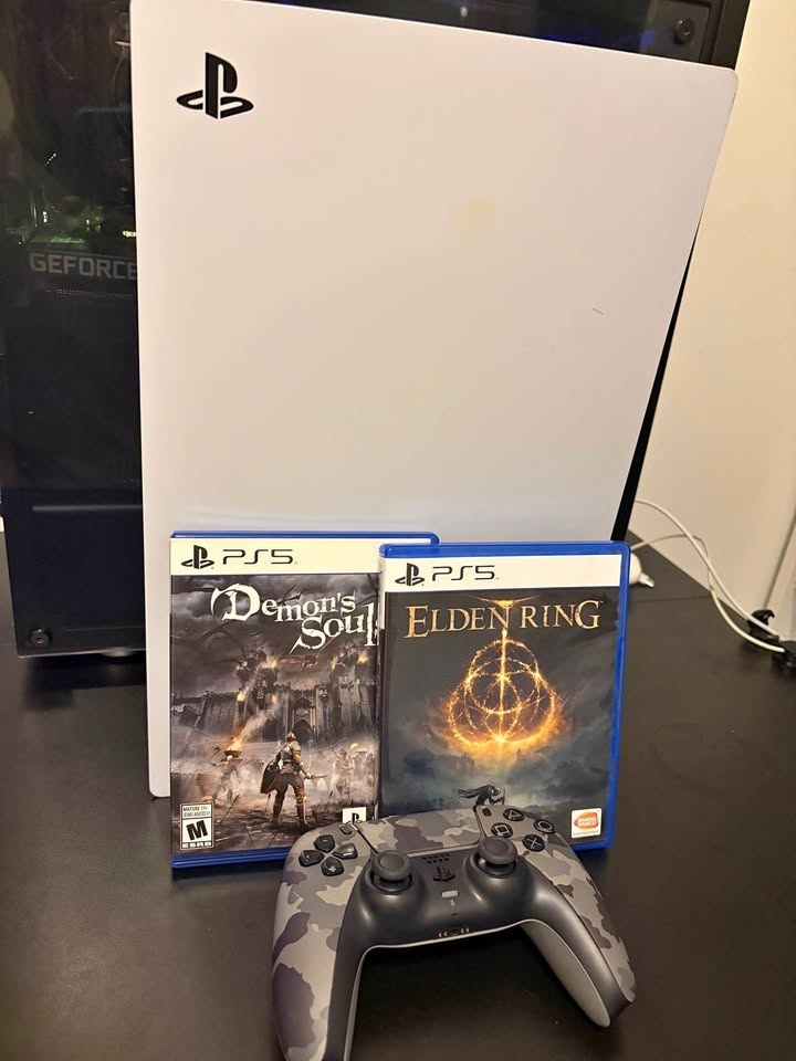 PS5 Disc Edition Console with Elden Ring & Demon's Souls