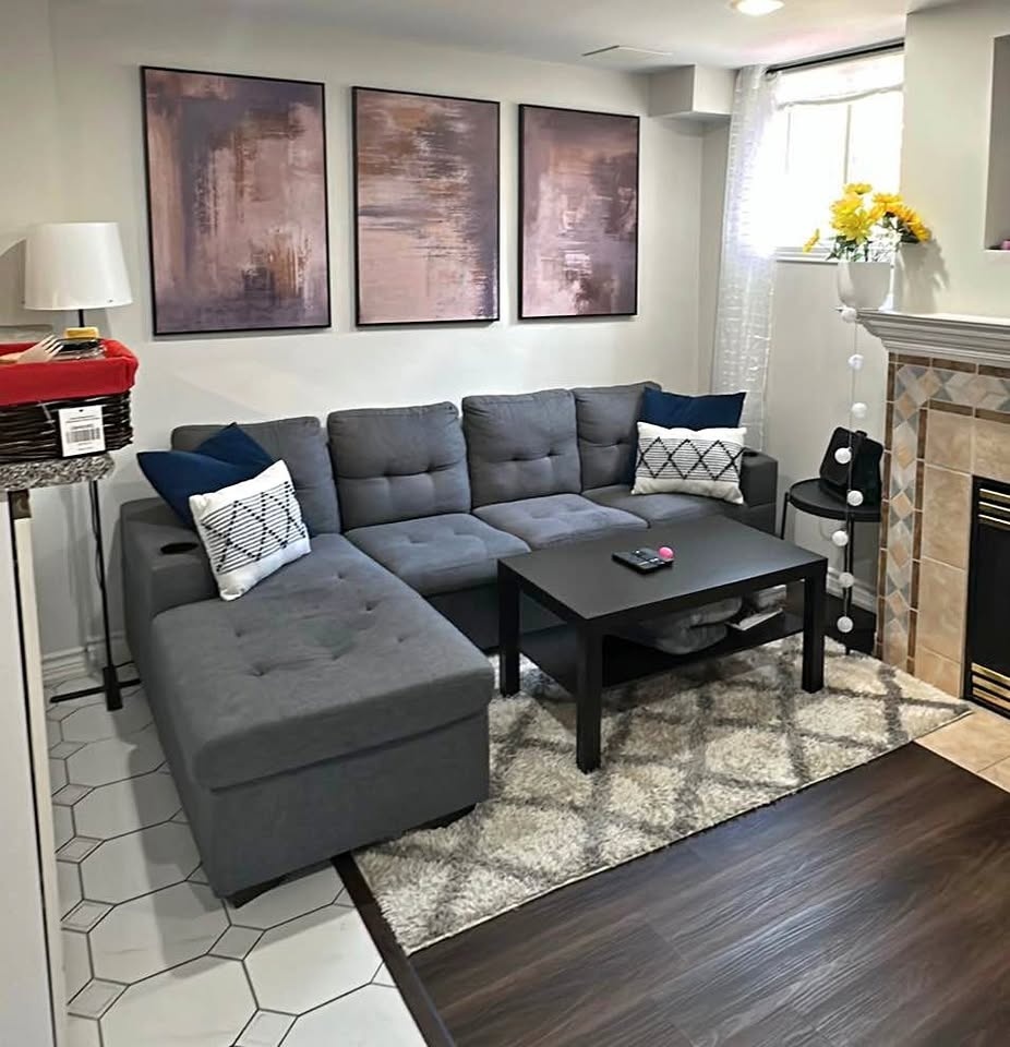 Sofa with center table