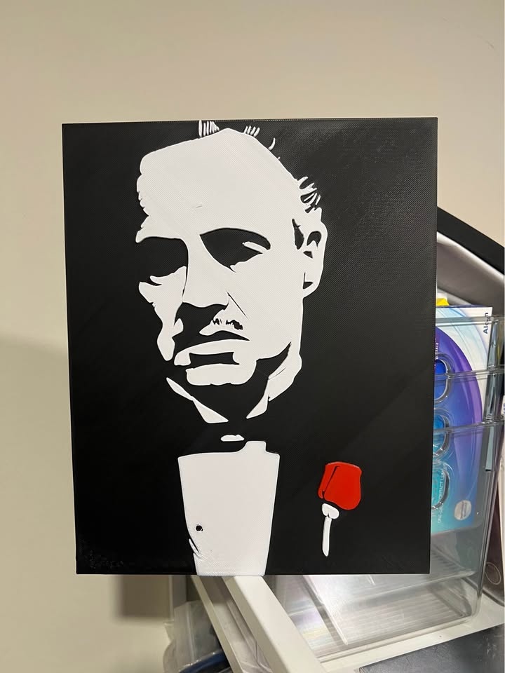 The Godfather 3D Plaque With Red Rose - photo 2