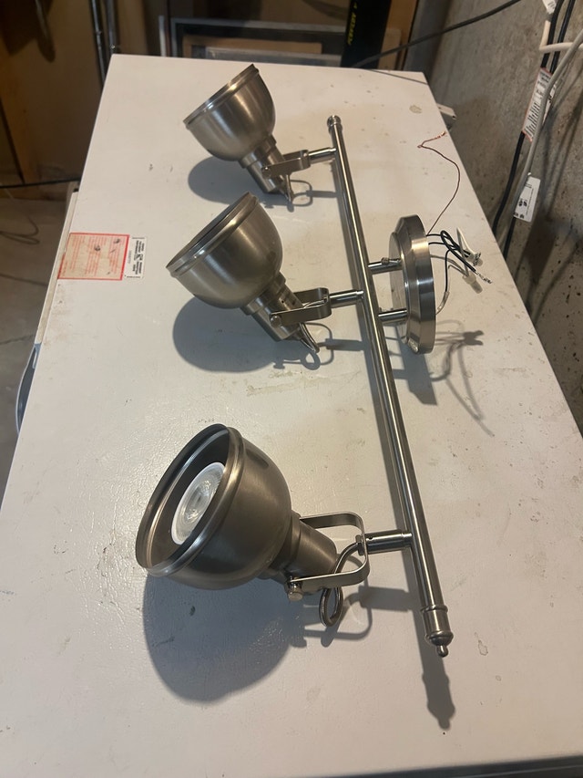 Brushed Nickel 3 Bulb Lamp