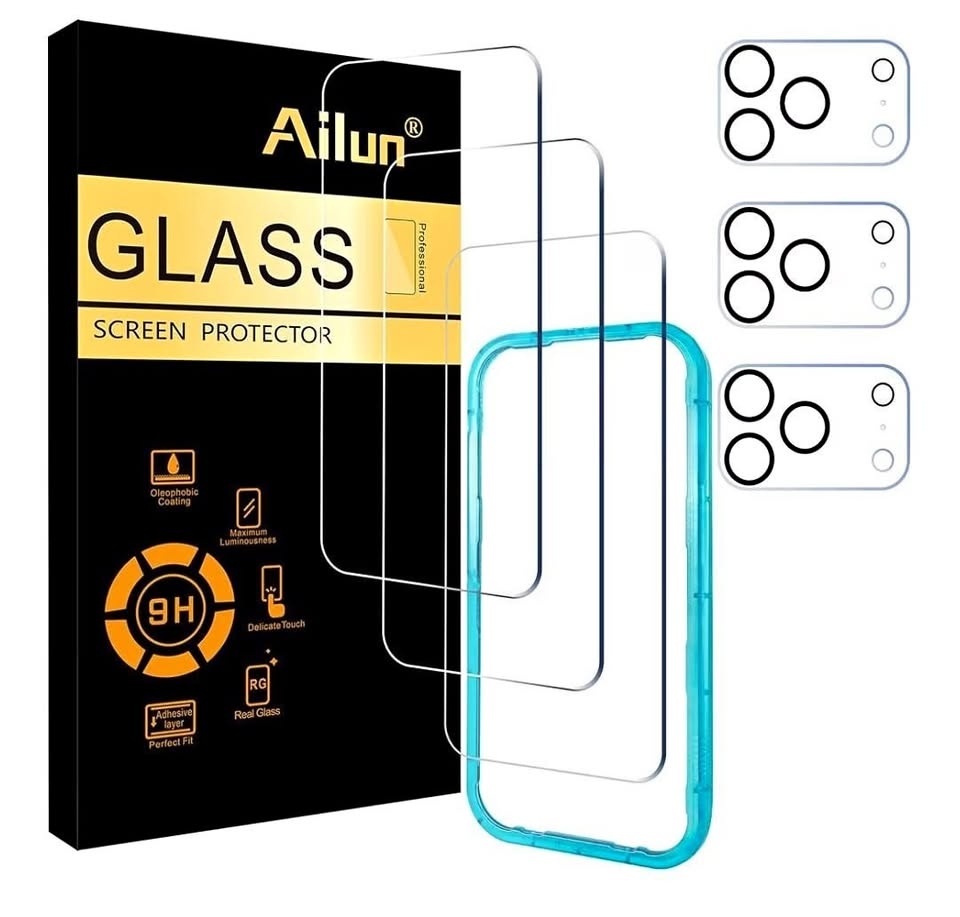 6Pk Glass Screen/Lens Protectors for iPhone 17 Pro