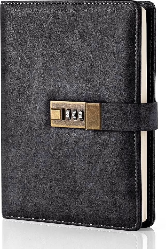 A5 Leather Journal with Combination Lock
