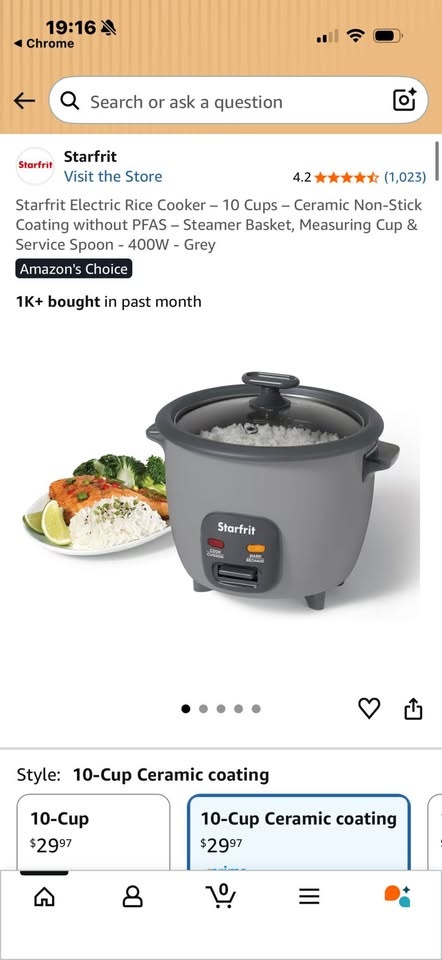 Starfrit Electric Rice Cooker (6-Cup Capacity) - photo 5
