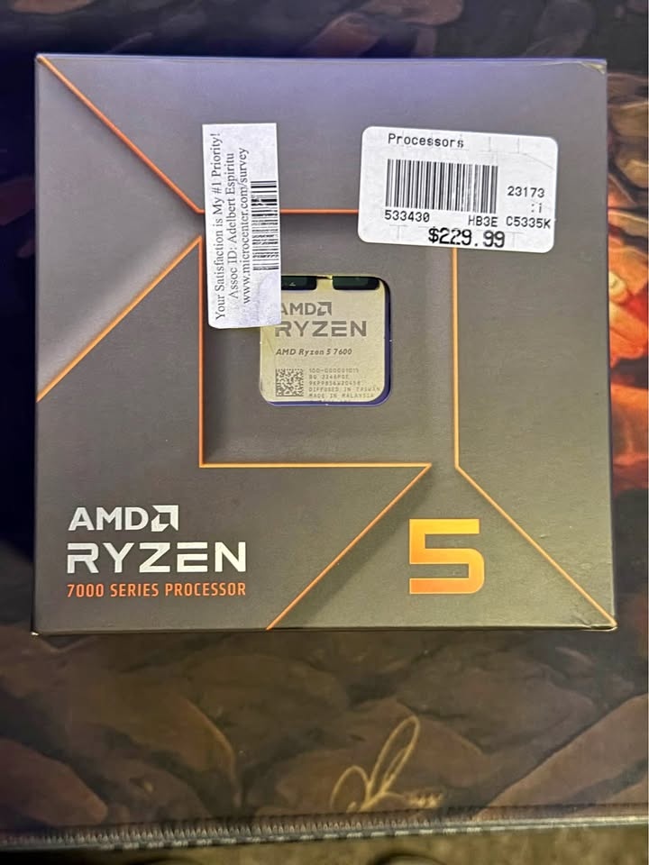 Ryzen 5 7600 (7000 Series) - Great for Gaming & Productivity
