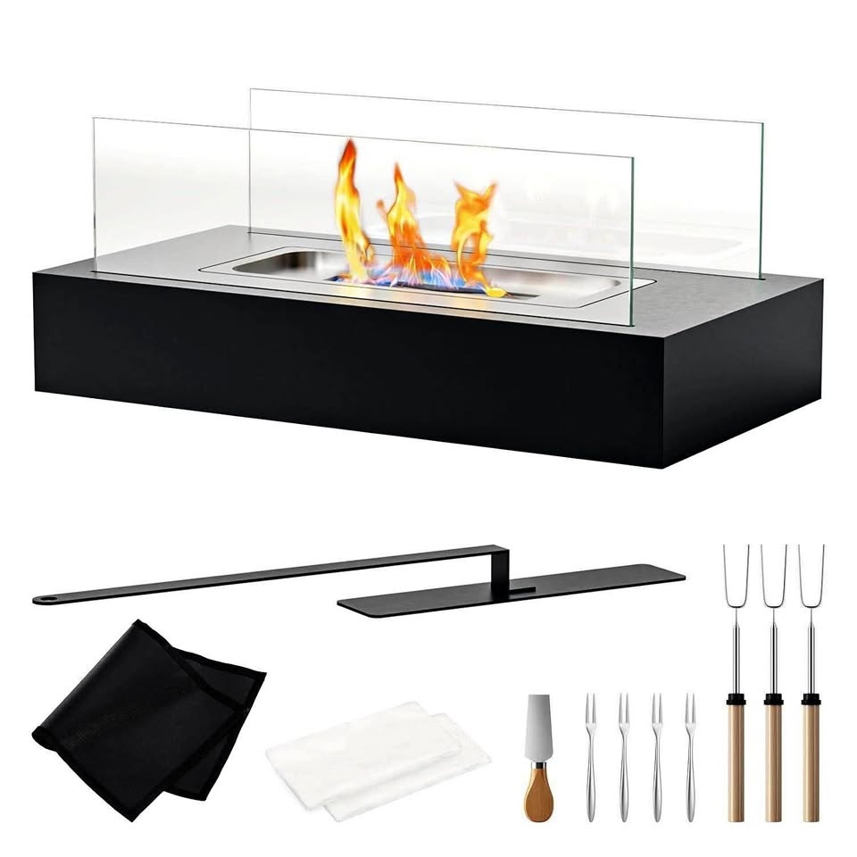 Tabletop Bioethanol Fire Pit S'mores Maker Kit