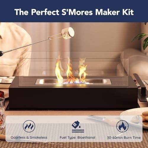Tabletop Bioethanol Fire Pit S'mores Maker Kit - photo 2