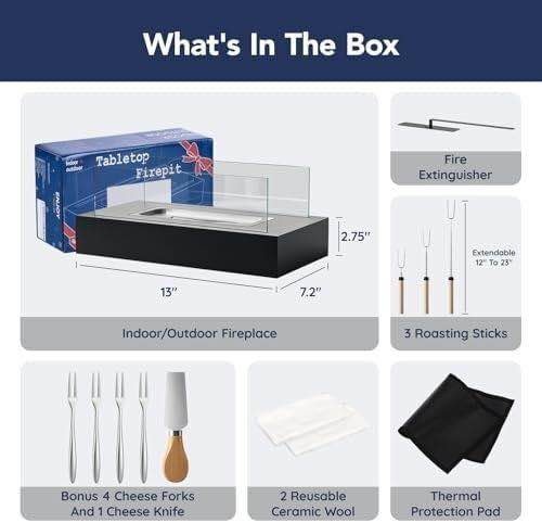 Tabletop Bioethanol Fire Pit S'mores Maker Kit - photo 3
