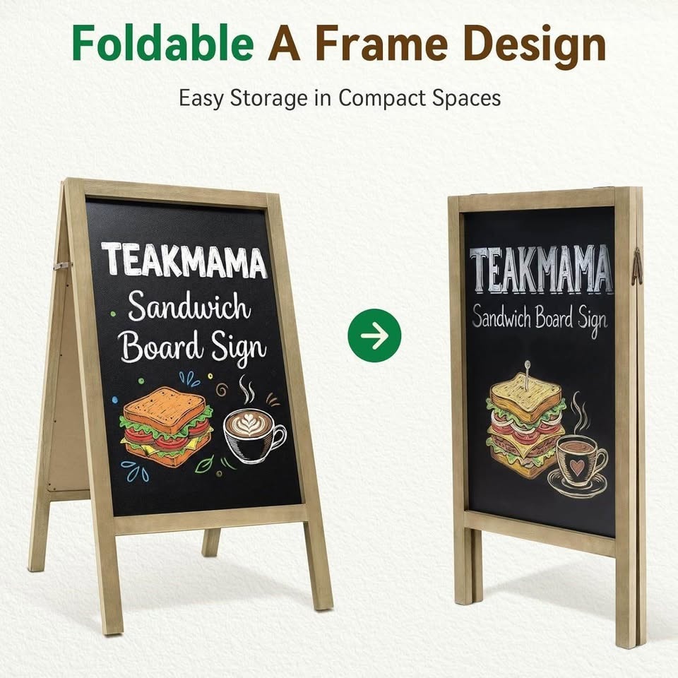 Black A-frame Chalkboard Sign - photo 4