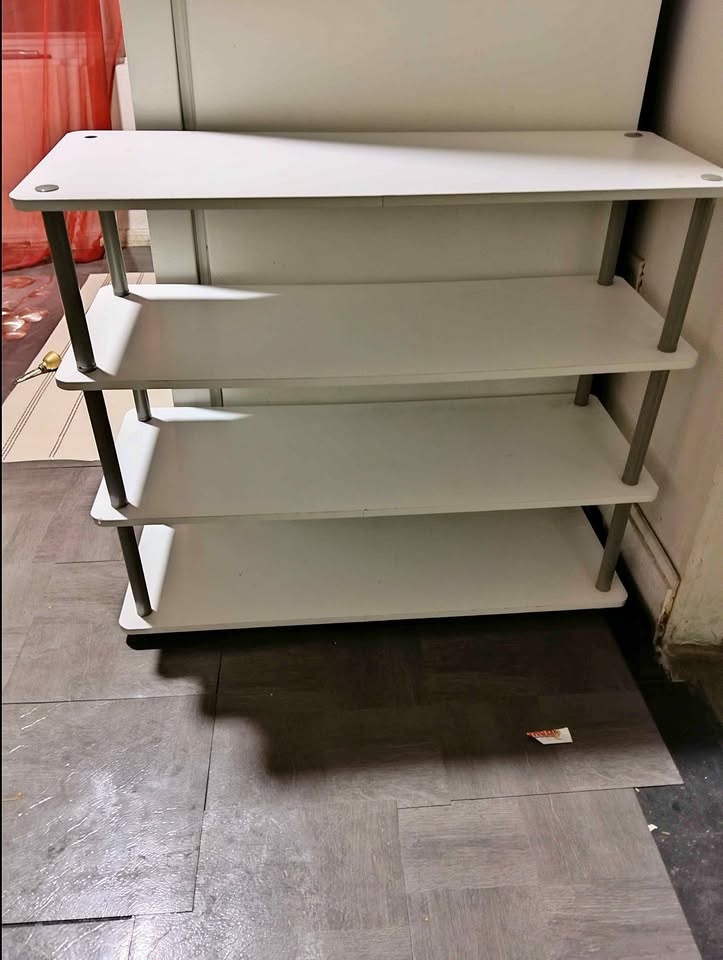 White 4-Tier Shelf Unit