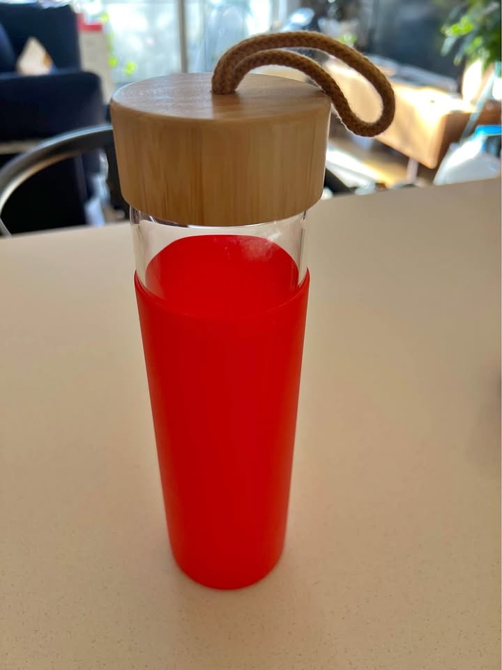 Glass and Bamboo Water Bottle