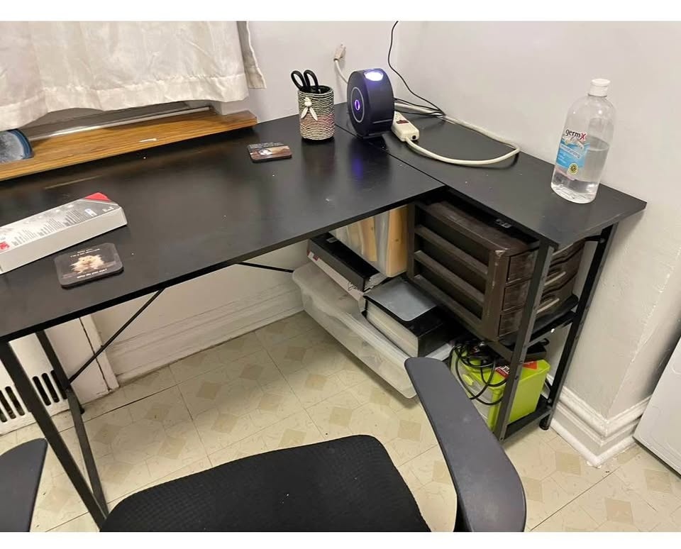 L Shaped Black Corner Desk
