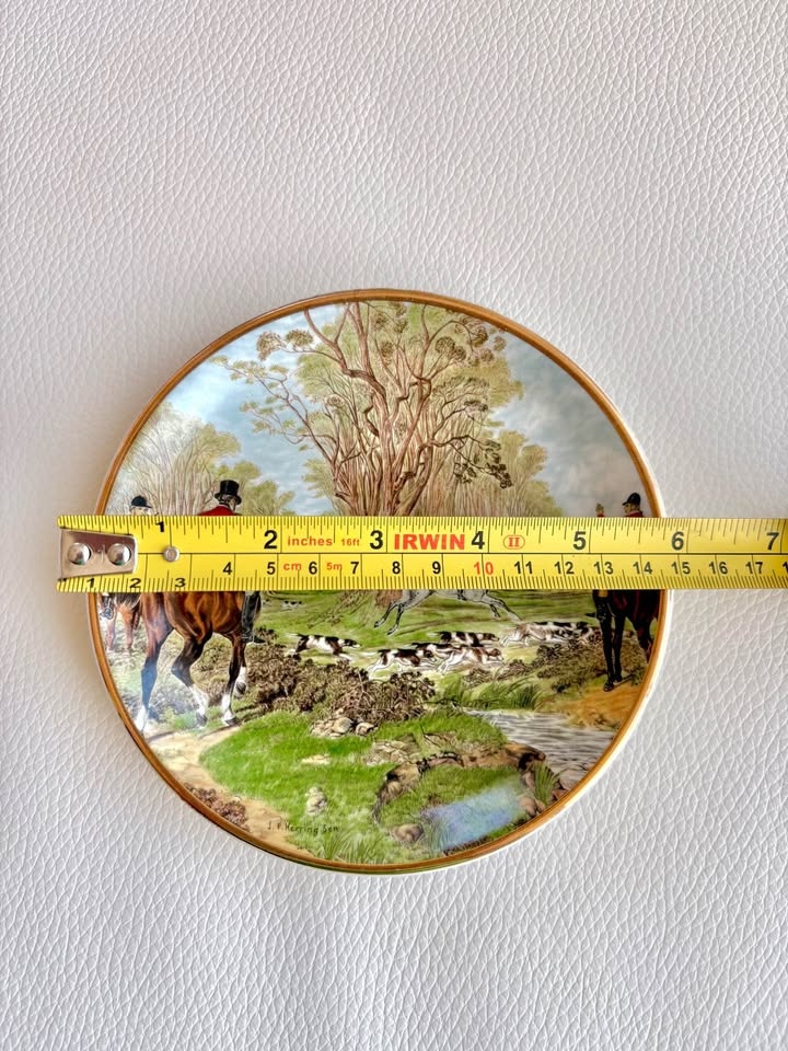 5 inch Debonair Pottery Ironstone Plates - Fox Hunt & Pastoral S - photo 2
