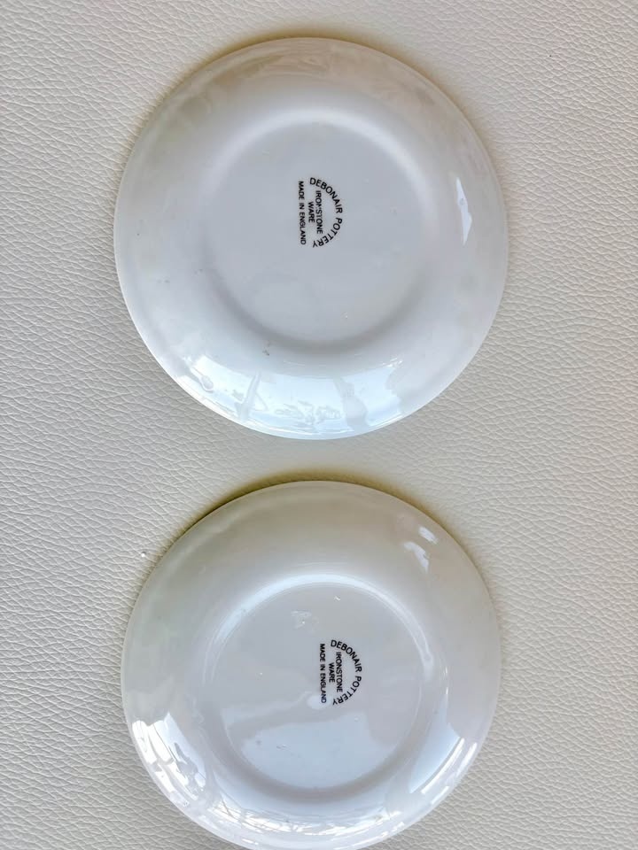 5 inch Debonair Pottery Ironstone Plates - Fox Hunt & Pastoral S - photo 4
