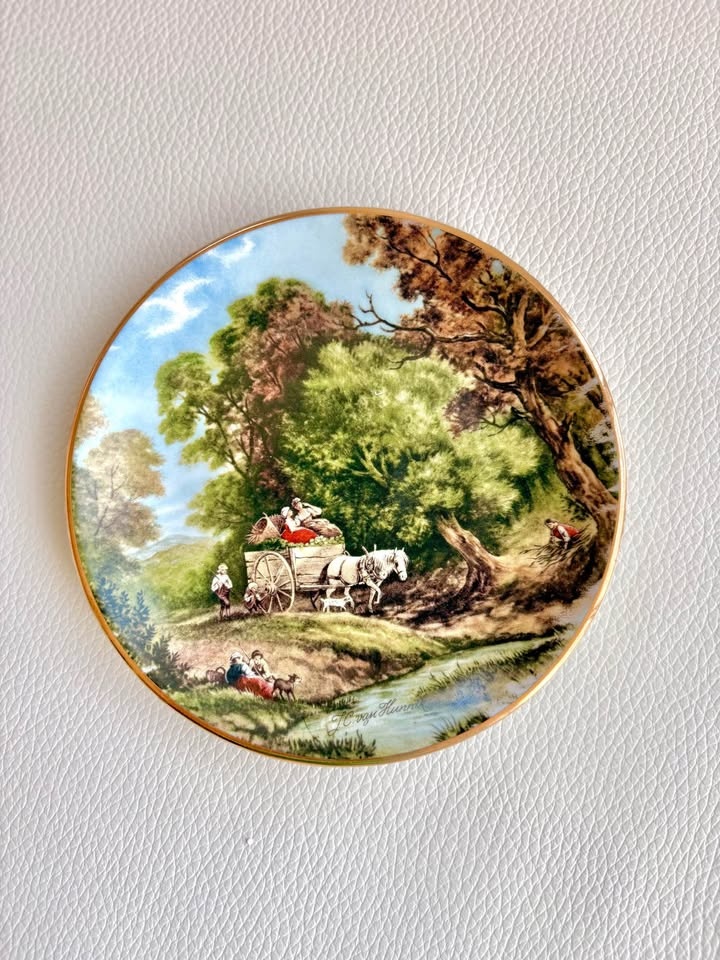 5 inch Debonair Pottery Ironstone Plates - Fox Hunt & Pastoral S - photo 5