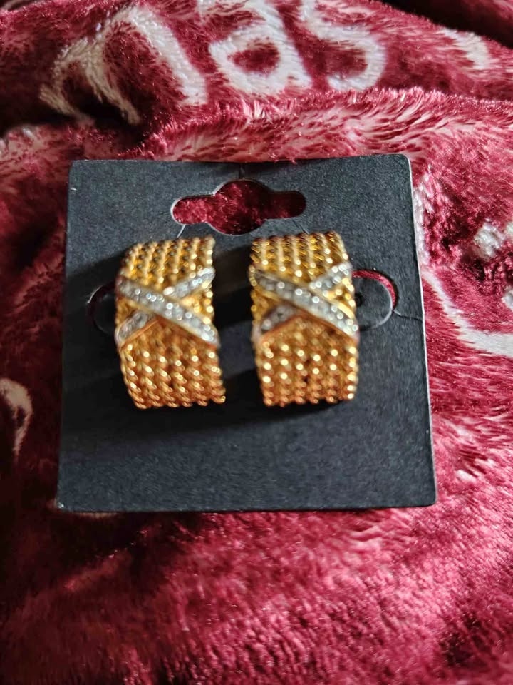 Vintage Jonette Jewelry Six-Row Rope Clip-On Earrings