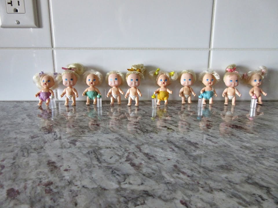 Vintage 1990's Quints Dolls - 10 Total