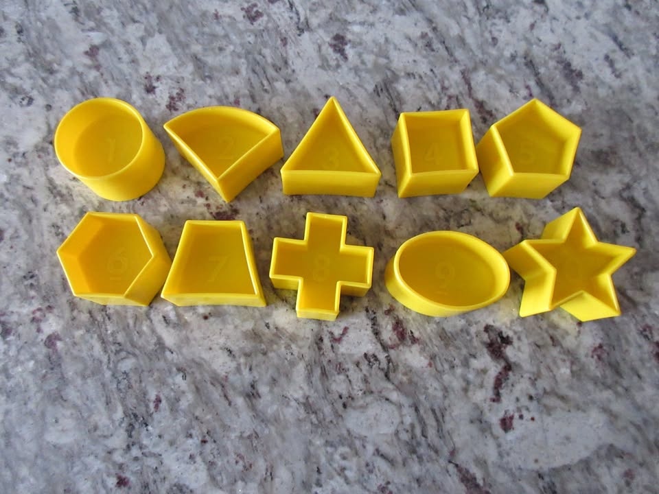 Vintage Tupperware Shape-O Toy Shape Replacements - Shapes Only