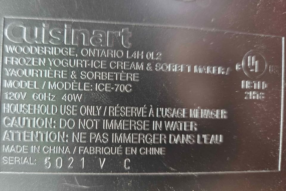 Cuisinart Ice Cream Maker Machine ICE-70C - $100 - photo 4