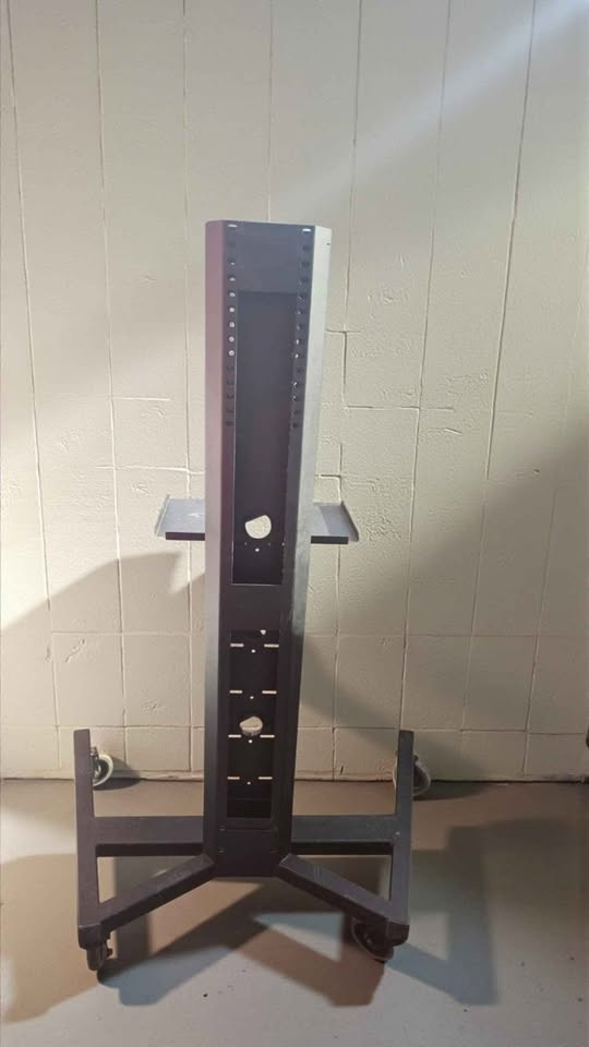 Heavy Duty Steel TV Stand w/ Wheels & Shelf - $100 - photo 3
