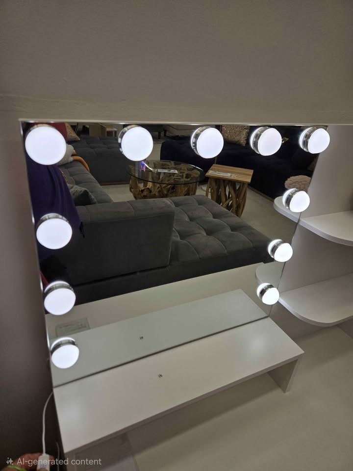 Beautiful Vanity Desk w Chair & Lights - $260 Firm - photo 4