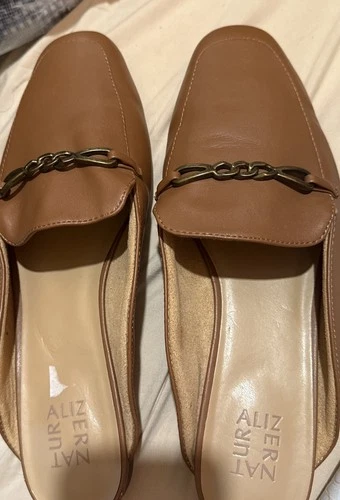Naturalizer Kayden Brown Leather Mules Classic Style