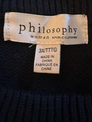 Philosophy Woman Republic Clothing Size 3X Pink & White Striped