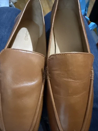 Madewell Women The Bennie Loafer Leather Sz 9.5 Warm Coffee