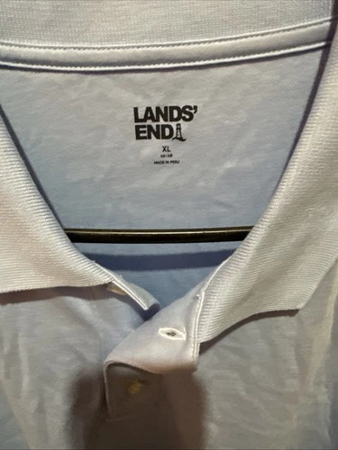 Lands' End Polo Shirt Men's XL Supima Cotton Traditional Fit Blu - photo 3