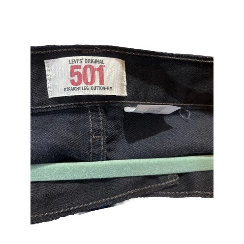 LEVI'S 501 Button Fly Mens Denim Jeans 36 X 30 Dark Wash Straigh