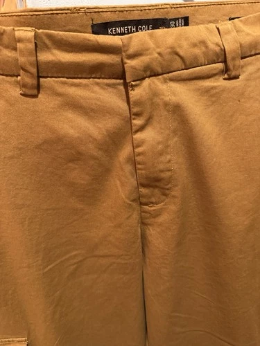 Kenneth Cole Men's COTTON STRETCH Tan Cargo Pants 32/30