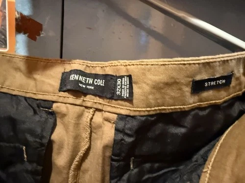 Kenneth Cole Men's COTTON STRETCH Tan Cargo Pants 32/30 - photo 2