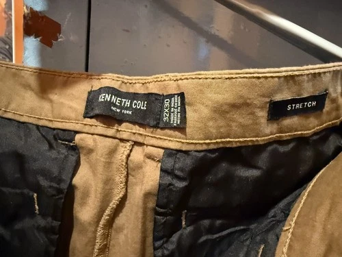 Kenneth Cole Men's COTTON STRETCH Tan Cargo Pants 32/30 - photo 4