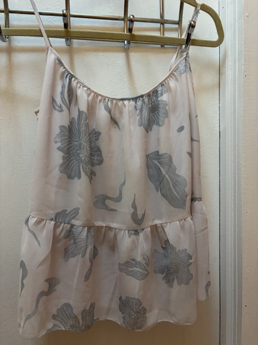 Wilfred Aritzia Poplin Blouse Size Small Floral Spaghetti Strap - photo 5