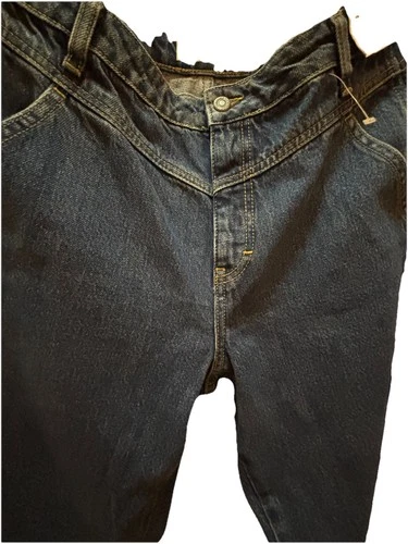 TOPSHOP Mom Jeans US 8 High Waisted Tapered Leg Medium Blue - photo 3