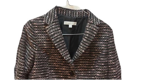 New York & Co Black Pink Tweed Blazer Jacket Womens