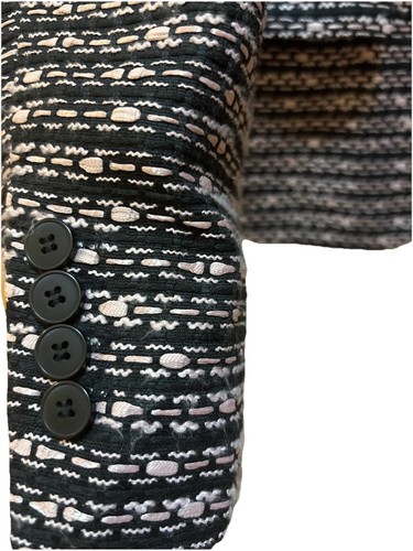 New York & Co Black Pink Tweed Blazer Jacket Womens - photo 5