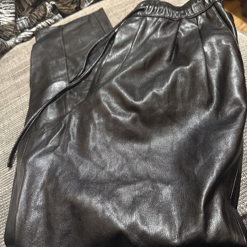 Zara XS Faux Leather Tie Waist Pants