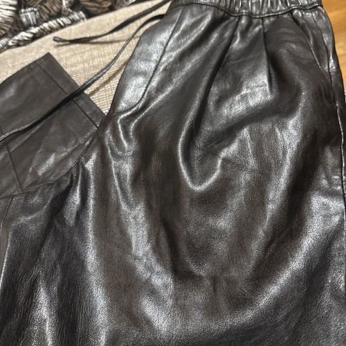 Zara XS Faux Leather Tie Waist Pants - photo 4