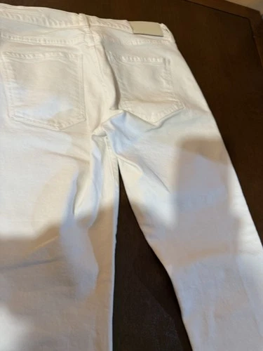 Citizens of Humanity Ella Mid-Rise White Denim Crop Pants Size 2