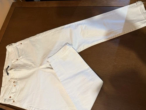 Citizens of Humanity Ella Mid-Rise White Denim Crop Pants Size 2 - photo 3