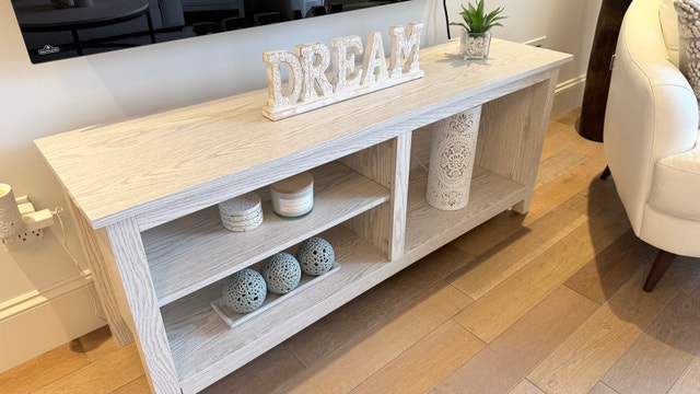White Wash Entertainment Center