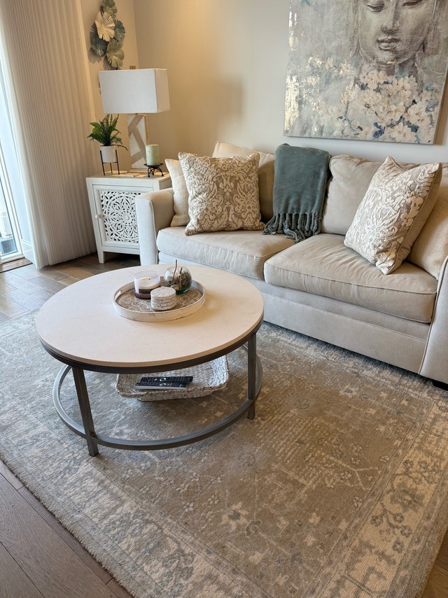 Crate and Barrel Limestone Coffee Table - photo 2