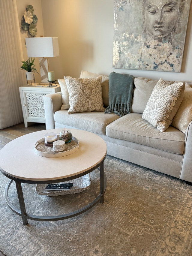 Crate and Barrel Limestone Coffee Table - photo 3