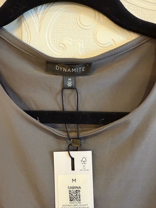 Dynamite Grey Bodysuit New - photo 3