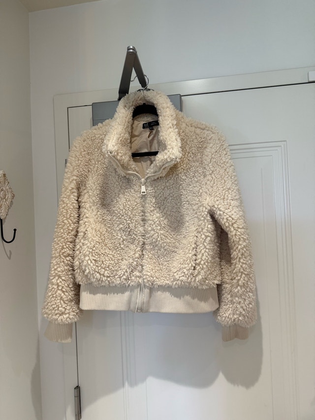 Zara Teddy Jacket - Medium - Cream