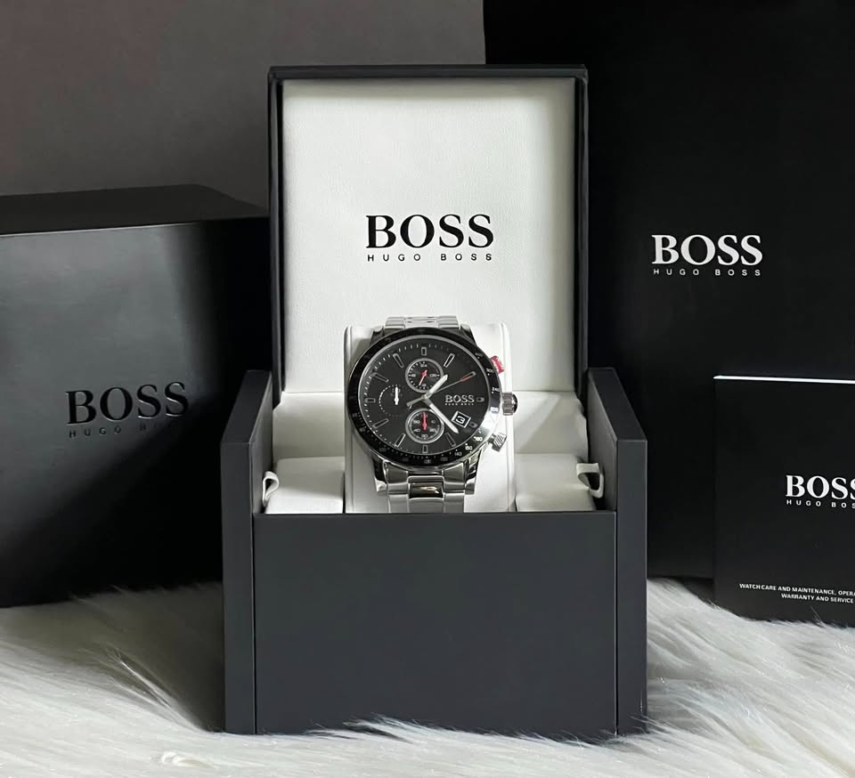 Hugo Boss Men’s Rafale Black Dial Chronograph Watch NEW - photo 3