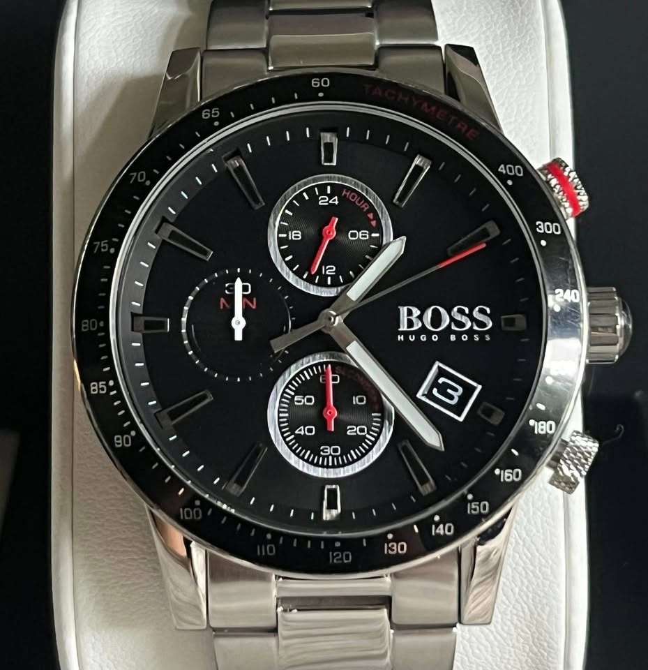 Hugo Boss Men’s Rafale Black Dial Chronograph Watch NEW - photo 5
