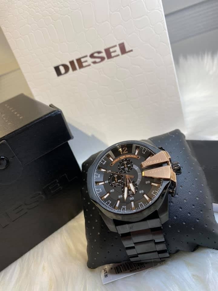 Diesel Men's Mega Chief Black IP Rose Gold Chronograph Watch - photo 4