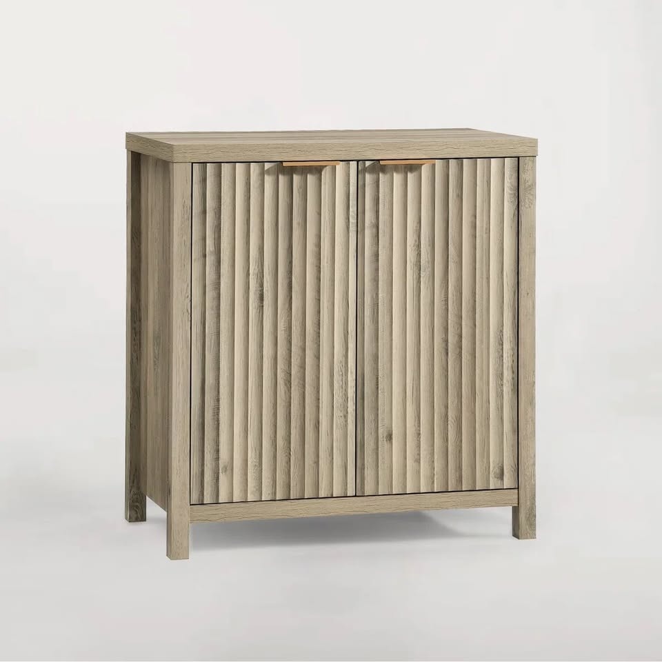Fluted Front Wood Cabinet - MCM Sideboard - Brand New - photo 4