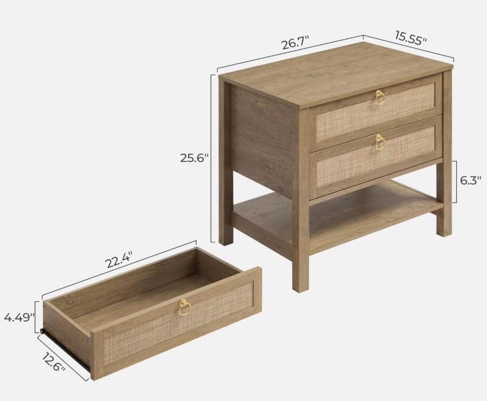 Wood Side Table Set (2) - Brand New - photo 2